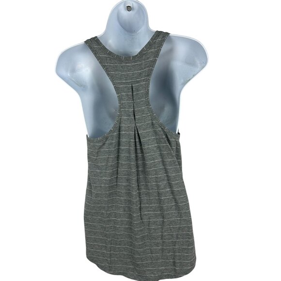 Lululemon Gray & White Striped Racerback Athletic Tank Top Size S - Picture 2 of 3